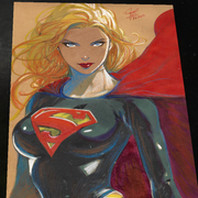 Supergirl DC Art Print Signed 8.5x11 | Art by Keyeske