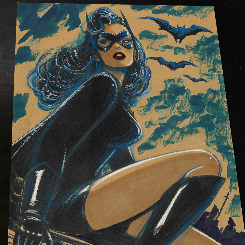 Batgirl Art Print Signed 8.5x11 | Art by Keyeske