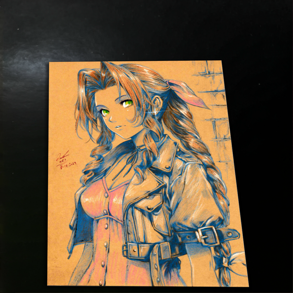 Aerith Gainsborough Art Print 8.5x11 Art by Keyeske