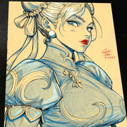 Chun Li Street Fighter - Marvel art print by Keyeske