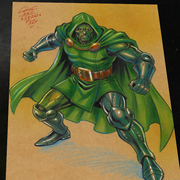 Doctor Doom Marvel Art Print Signed 8.5x11 | Art by Keyeske