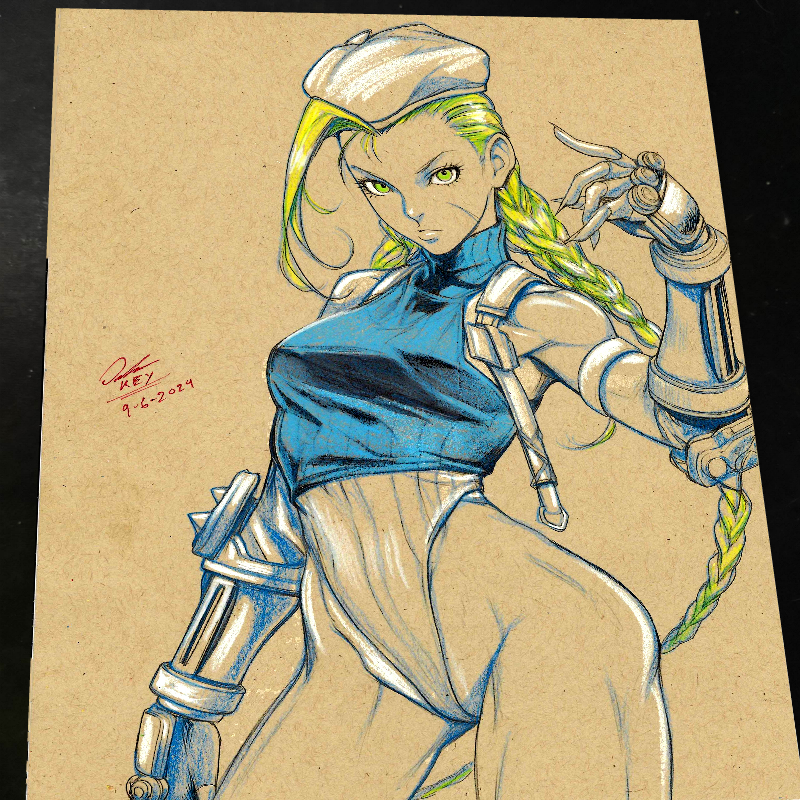 Cammy Street Fighter Art Print Signed 8.5x11 | Art by Keyeske