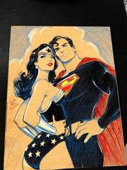 Wonder Woman x Superman art print by Keyeske