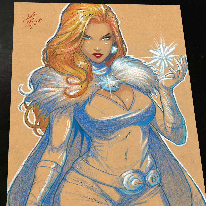 Emma Frost X-Men art print by Keyeske