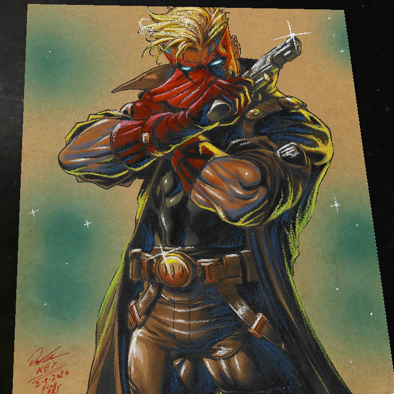 Grifter WildCATS DC Comics art print by Keyeske