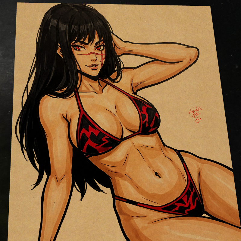 Yoru Chainsaw Man Art Print Signed 8.5x11 | Art by Keyeske
