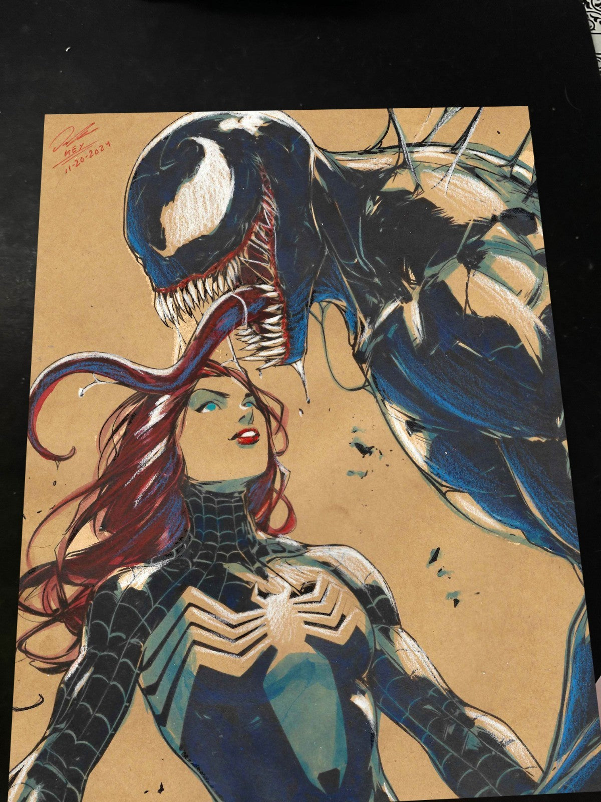 Venom Art Print Signed 8.5x11 | Art by Keyeske