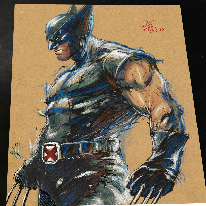 Wolverine X-Men Art Print Signed 8.5x11 | Art by Keyeske