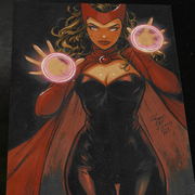 Scarlet Witch Art Print Signed 8.5x11 | Art by Keyeske