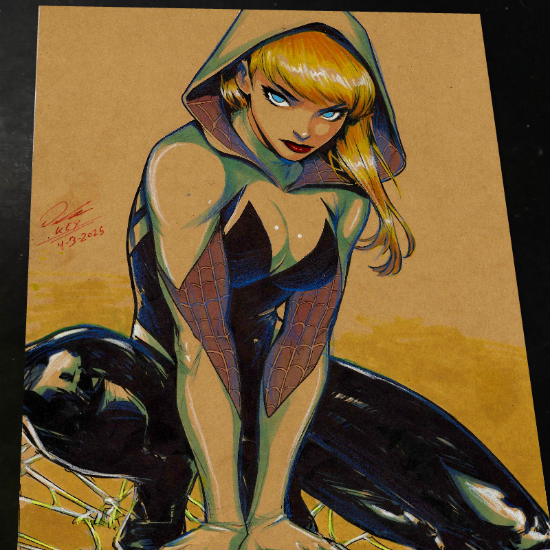 Gwen Stacy Art Print Signed 8.5x11 | Art by Keyeske