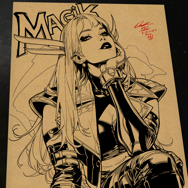 Magik X-Men Art Print Signed 8.5x11 | Art by Keyeske
