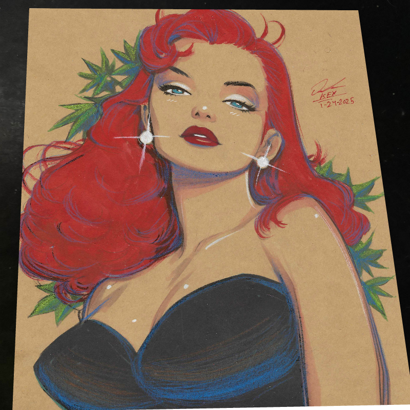 Poison Ivy Art Print Signed 8.5x11 | Art by Keyeske
