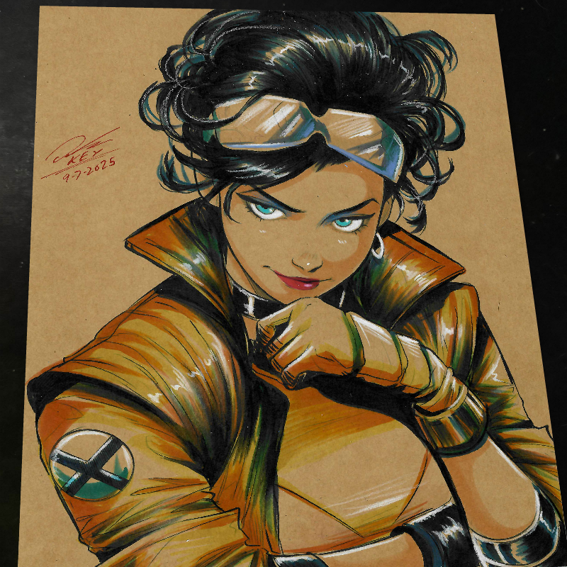 Jubilee X-Men Art Print Signed 8.5x11 | Art by Keyeske