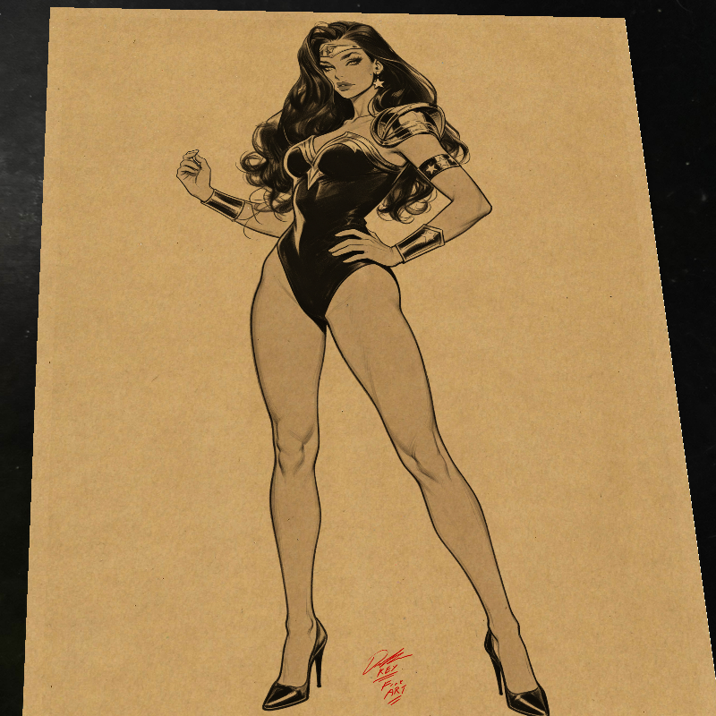 Wonder Woman art print by Keyeske