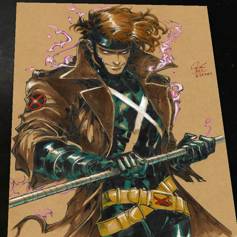 Gambit X-Men art print by Keyeske