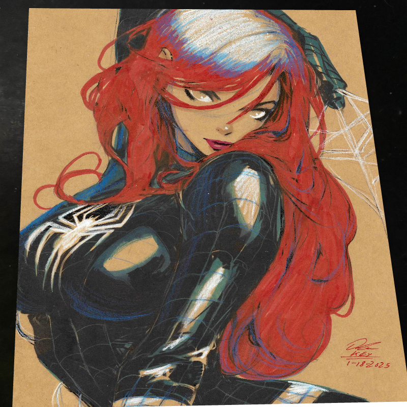 Mary Jane Watson Art Print Signed 8.5x11 | Art by Keyeske