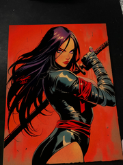 Psylocke - Marvel art print by Keyeske