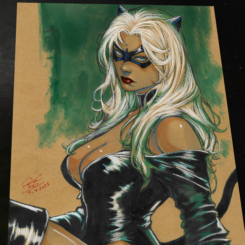 Black Cat - Marvel art print by Keyeske