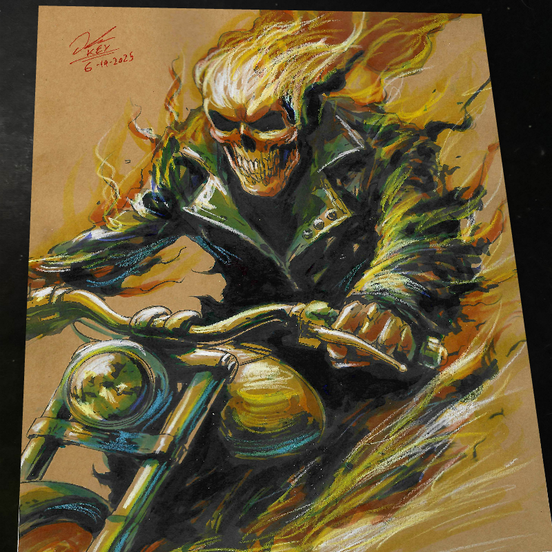 Ghost Rider - Marvel art print by Keyeske