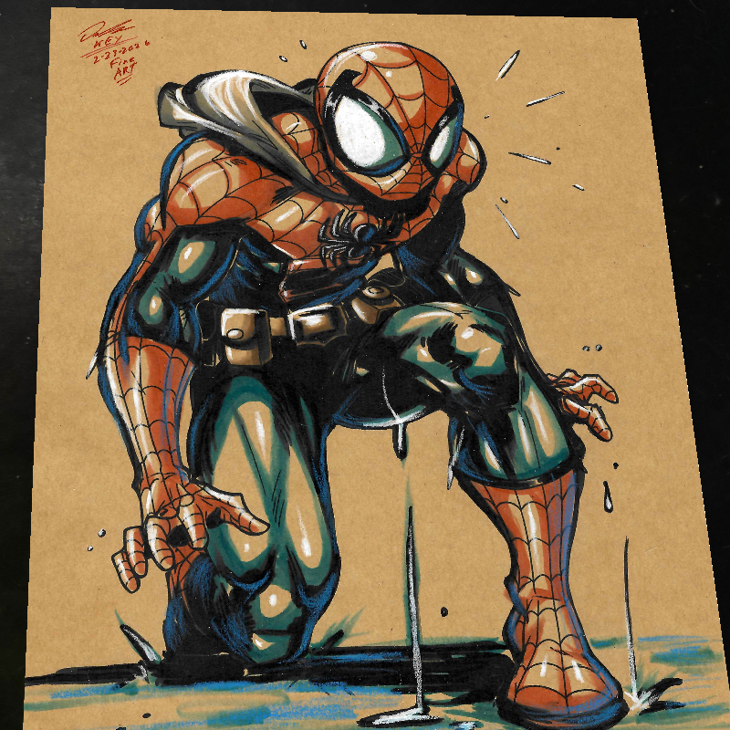Spider-Man Art Print Signed 8.5x11 | Art by Keyeske