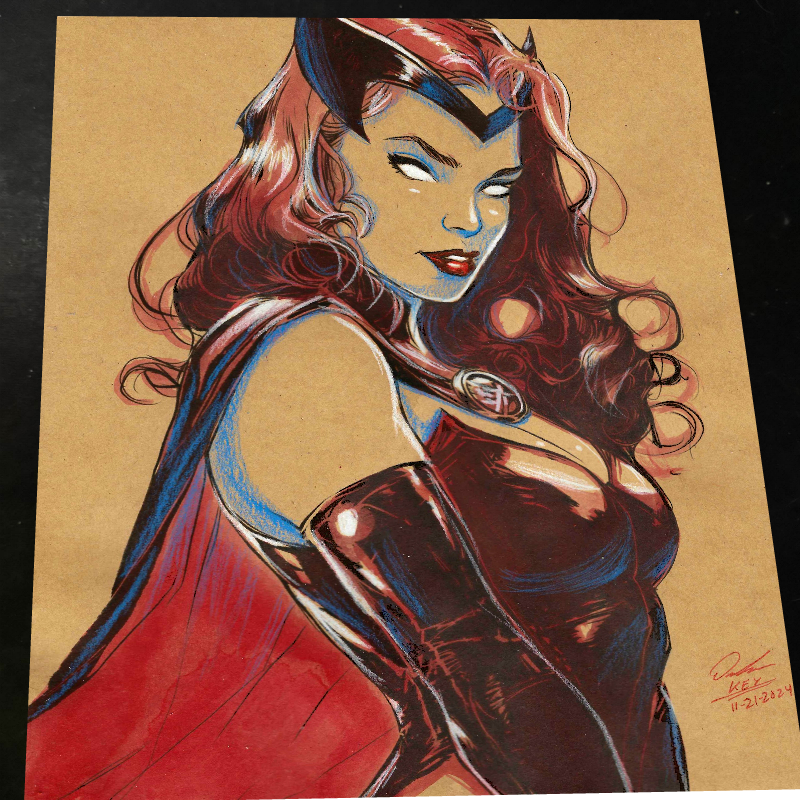 Scarlet Witch - Marvel art print by Keyeske