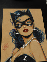 Catwoman - Marvel art print by Keyeske