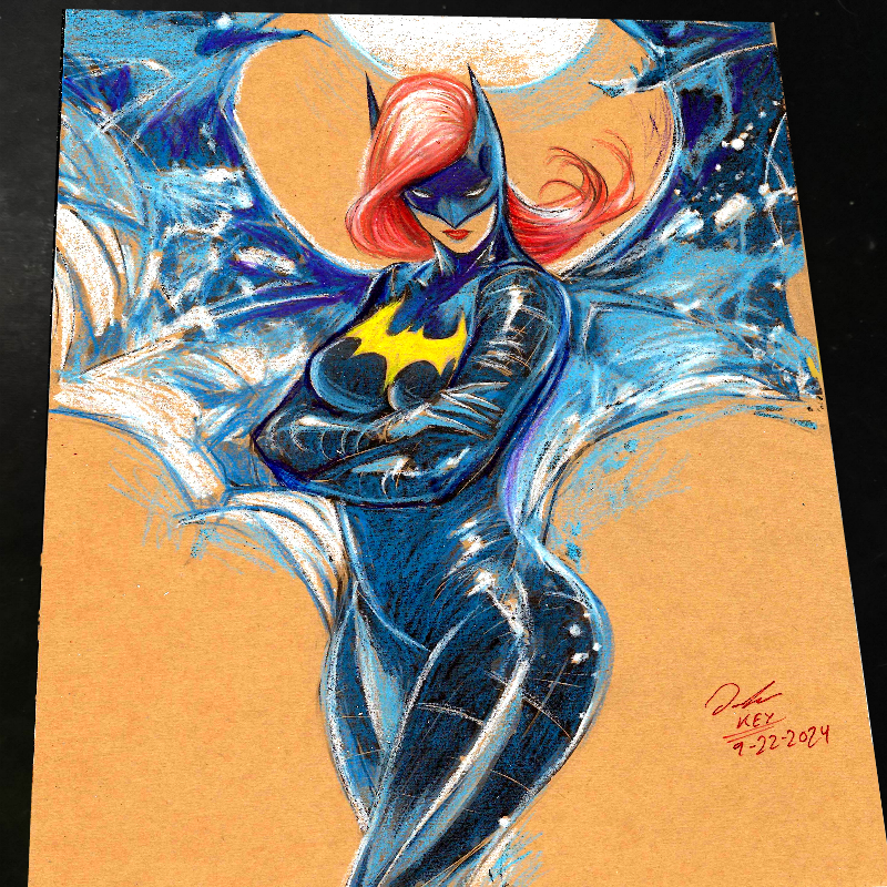 Batgirl Art Print Signed 8.5x11 | Art by Keyeske