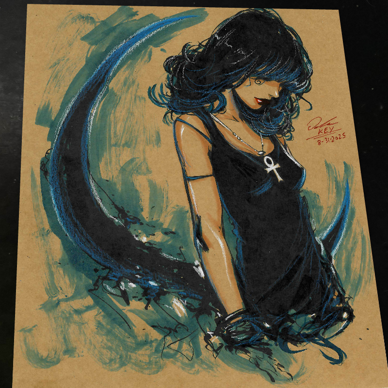 Death of the Endless Art Print Signed 8.5x11 | Art by Keyeske
