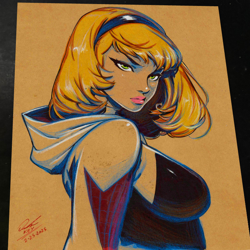 Gwen Stacy - Marvel art print by Keyeske