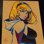 Gwen Stacy - Marvel art print by Keyeske