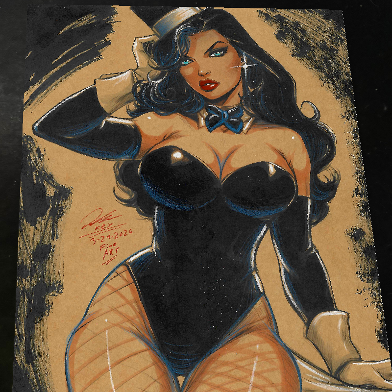 Zatanna Art Print Signed 8.5x11 | Art by Keyeske