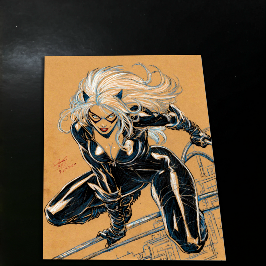 Black Cat - Marvel art print by Keyeske