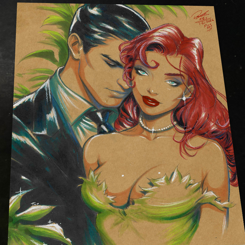 Poison Ivy Art Print Signed 8.5x11 | Art by Keyeske