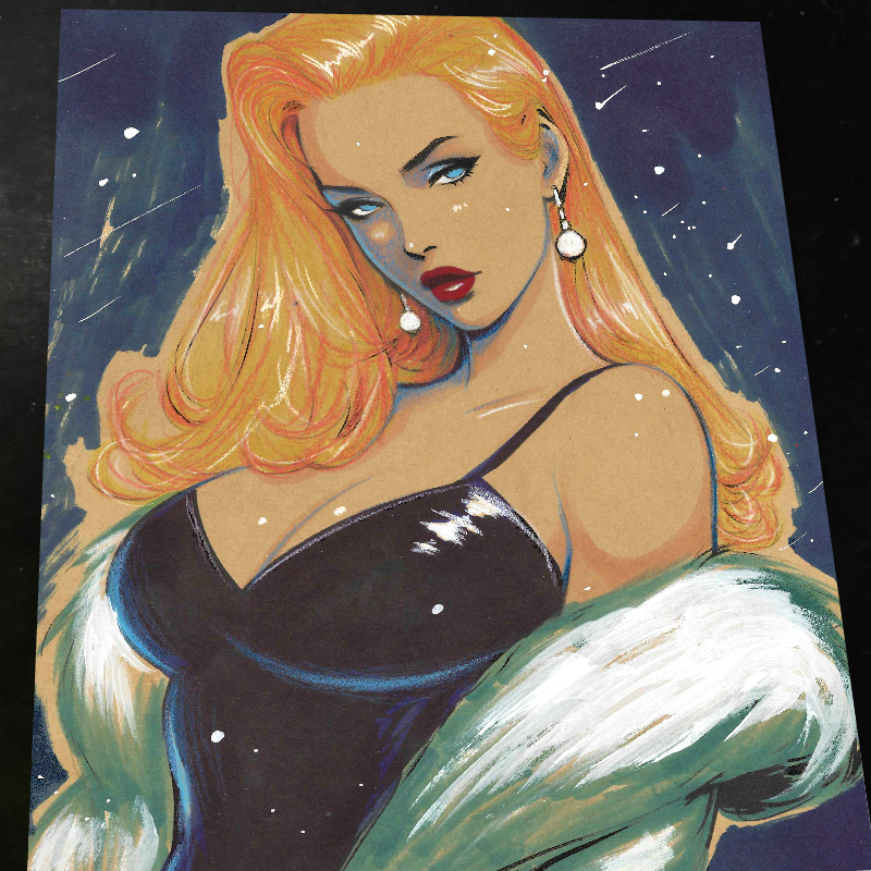 Emma Frost X-Men Art Print Signed 8.5x11 | Art by Keyeske