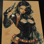 Domino X-Men art print by Keyeske