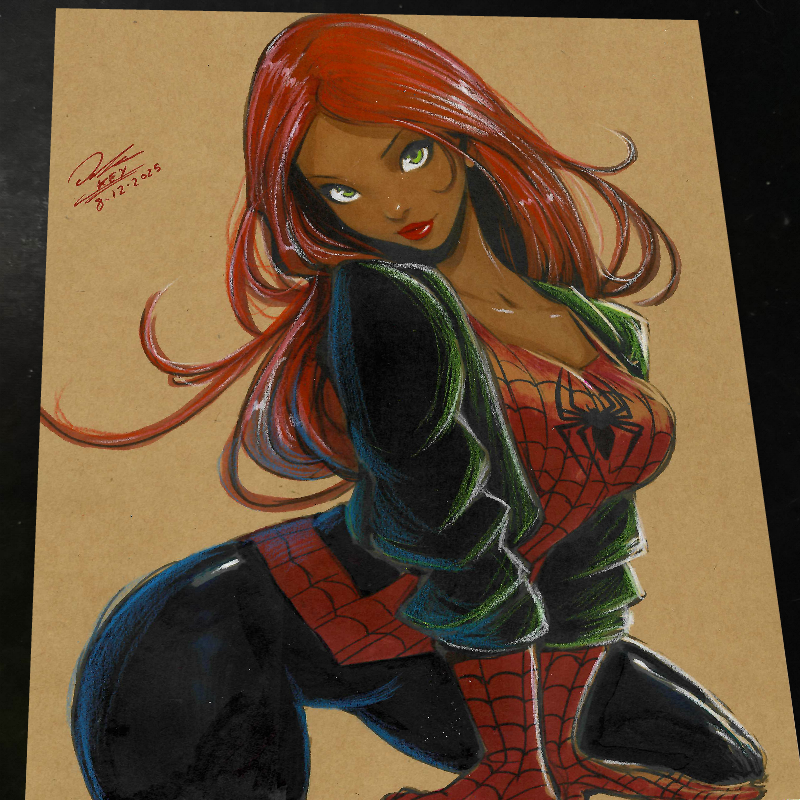 Mary Jane Watson Art Print Signed 8.5x11 | Art by Keyeske