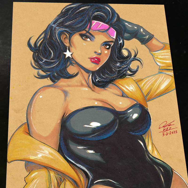 Jubilee X-Men Art Print Signed 8.5x11 | Art by Keyeske