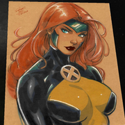 Jean Grey Art Print Signed 8.5x11 | Art by Keyeske