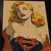 Supergirl DC Art Print Signed 8.5x11 | Art by Keyeske