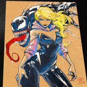 Gwen Stacy x Venom Art Print Signed 8.5x11 | Art by Keyeske