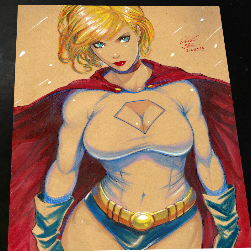 Power Girl - Marvel art print by Keyeske