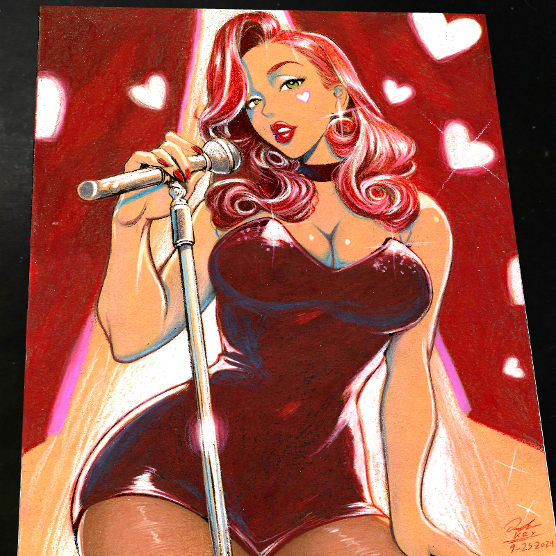 Jessica Rabbit Art Print Signed 8.5x11 | Art by Keyeske
