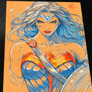 Wonder Woman Art Print Signed 8.5x11 | Art by Keyeske