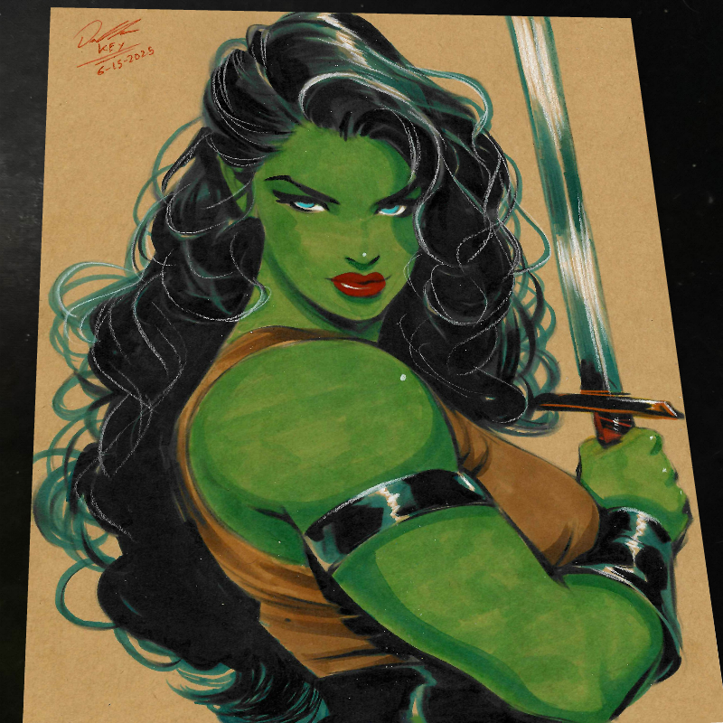 She Hulk - Marvel art print by Keyeske