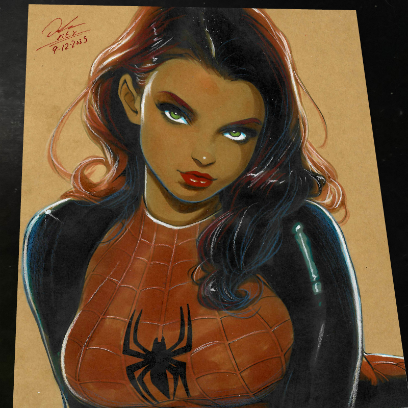 Mary Jane Watson Art Print Signed 8.5x11 | Art by Keyeske