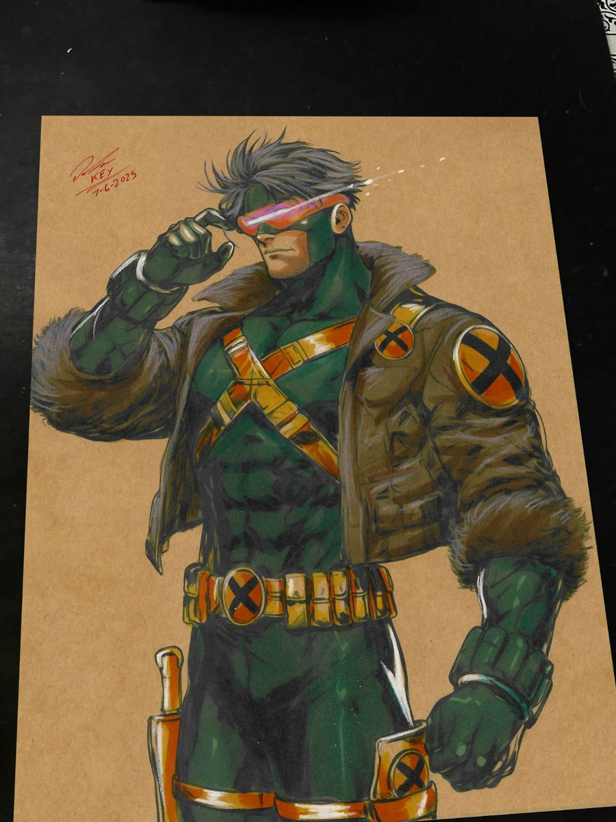 Cyclops X-Men Art Print Signed 8.5x11 | Art by Keyeske