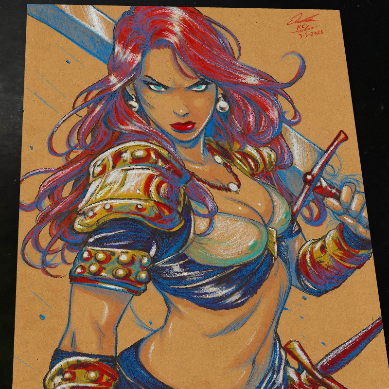 Red Sonja - Marvel art print by Keyeske