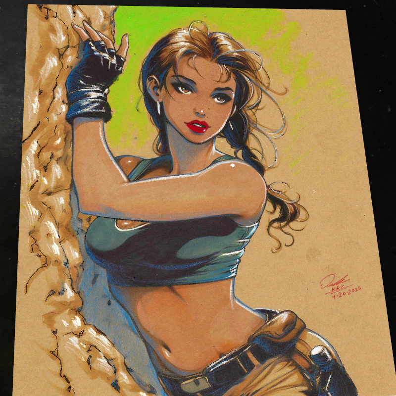 Lara Croft Art Print 8.5x11 Art by Keyeske - Marvel art print by Keyeske