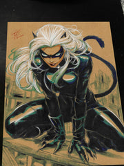 Black Cat - Marvel art print by Keyeske