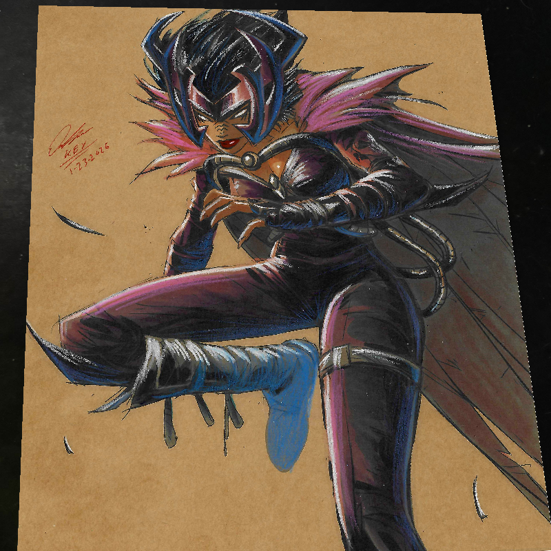 Deathbird X-Men Marvel Art Print Signed 8.5x11 | Art by Keyeske